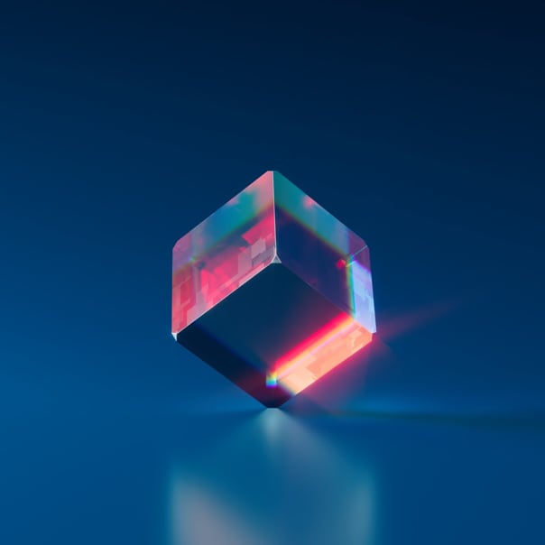 transparent nft cube